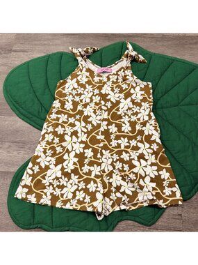 Fighting Eel Mini Girls 6 Stephanotis Floral Lena Mini Romper